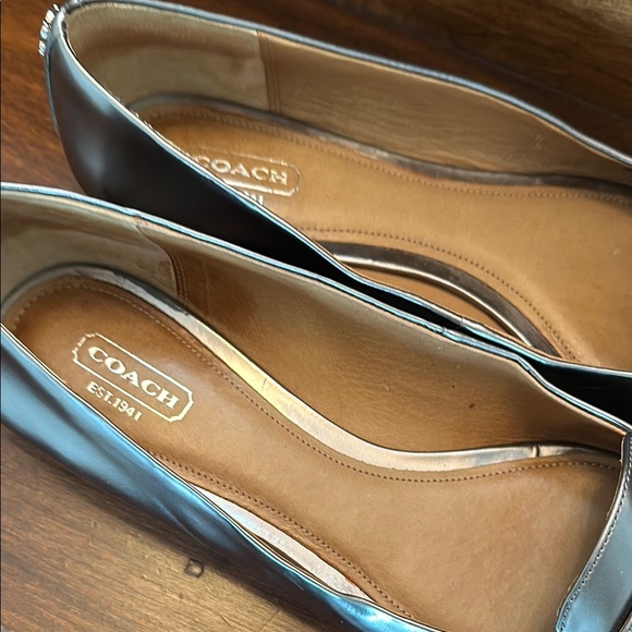 Coach Metallic Silver Women's Loafers - Picture 8 of 11